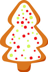 gingerbread gift celebration vector illustration 