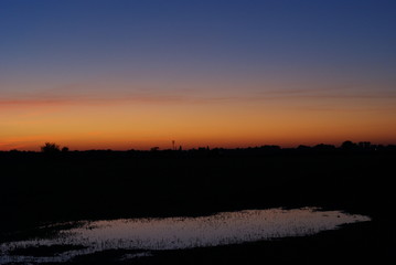 Sunrise Hurhada Egypt in winter and beautifyl sky clouds with view on Egyptian Red Sea Beach