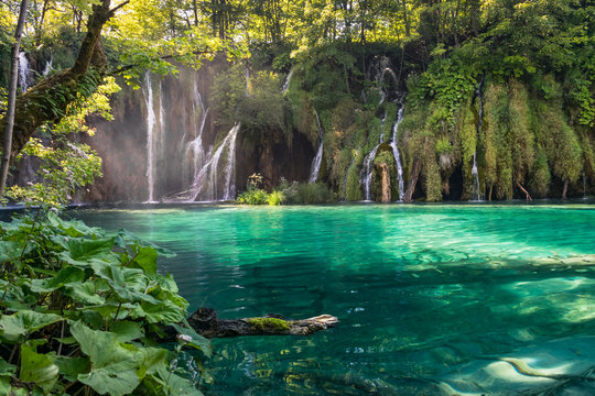 waterfall in deep forest © Menyhert