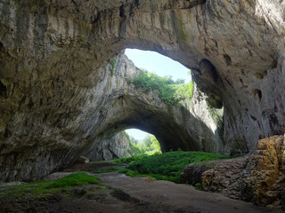 Amazing view from cave Devetaki ( Devetashka ) in Bulgaria