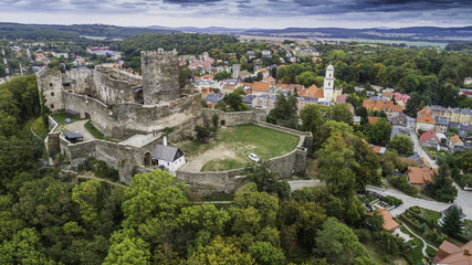 Bolków panorama na zamek i miasto z lotu ptaka © Konrad Kerker