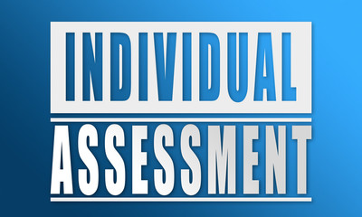 Individual Assessment - neat white text written on blue background