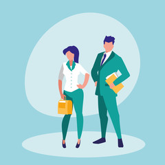 business couple avatar character