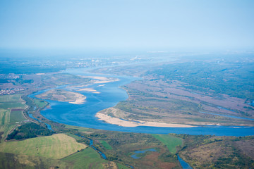 view of the Russian Volga river near Nizhny Novgorod