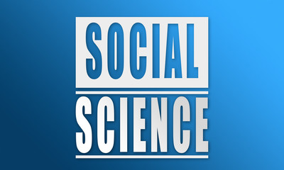 Social Science - neat white text written on blue background