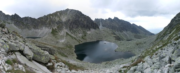 Capie pleso lake in Tatra mountains in Slovakia