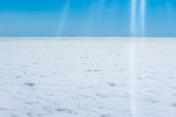 View of the clouds covering the earth