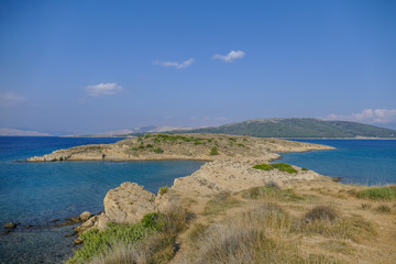 Fototapeta na wymiar Felsenküste Insel Rab Kroatien