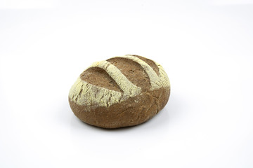 Australian bread over white background