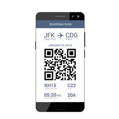 boarding pass on smartphone