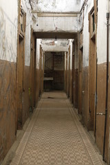 Fototapeta na wymiar Old haunted corridor 