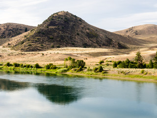 Scenic and wild Flathead river near Perma, Montana, USA