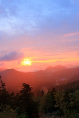 志賀高原の夕日