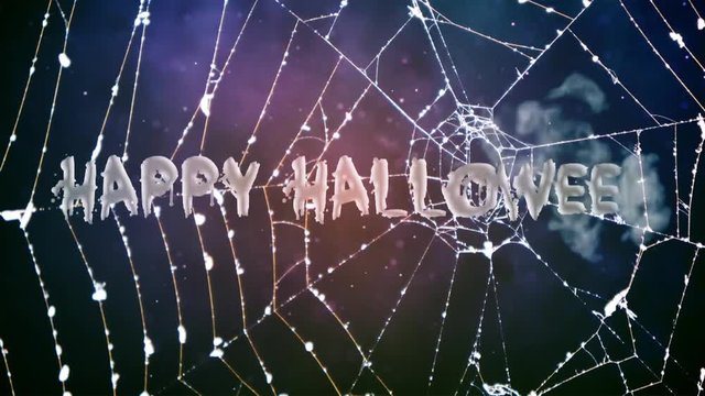 Happy Halloween spider web 

