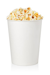 Popcorn bucket isolated