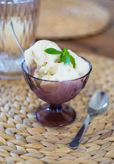 Summer dessert homemade ice cream