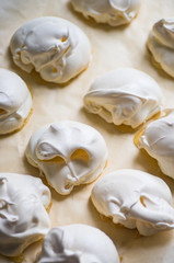 Fototapeta na wymiar French vanilla meringue cookies