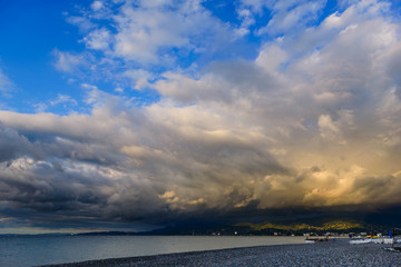 Obraz premium Vivid sunset over the Black Sea