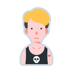 Avatar the rock flat illustration