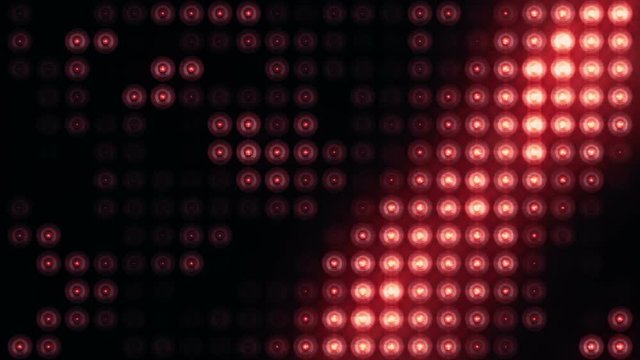 Animation of flashing light bulbs on led wall or projectors for stage lights. Animation of seamless loop.