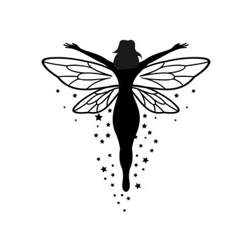 recommend clip art: Beautiful Fairy Silhouette