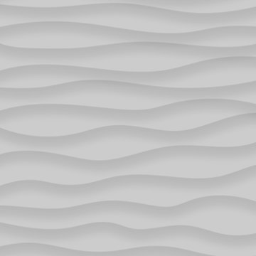 Abstract background of wavy lines with shadows in gray colors © Aleksei Solovev