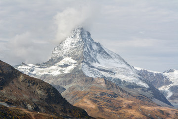 Fototapeta premium Amazing view of Swiss Alps , Matterhorn Peak, Zermatt, Switzerland
