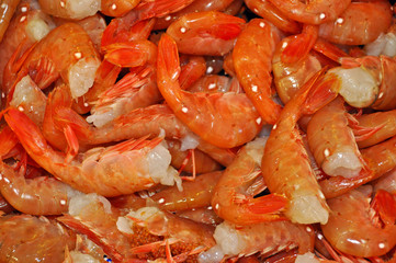 Fresh prawns ready for cooking