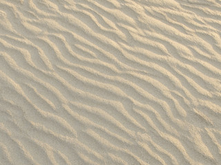texture of sand waves on the beach or in the desert. the ripples of the sand is diagonal.