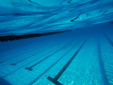 Underwater shotof swimming pool