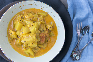 Bottle gourd curry with mustard sauce