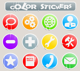 Web tools color stickers