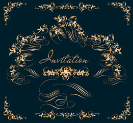 Elegant classic invitation card for design