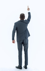 Business man pointing something
