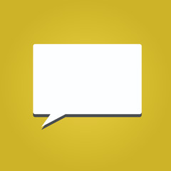 Flat design business Vector Illustration Empty template esp isolated Minimalist graphic layout template for advertising. Blank Rectangular shape Halftone Speech Bubble in solid color Text space