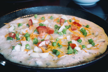 Oats Uttapam with vegetables