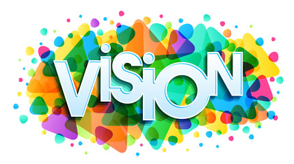 Vision word vector creative banner