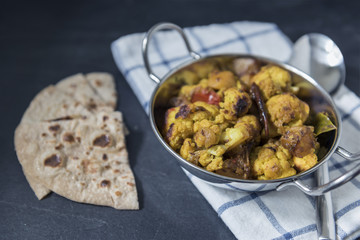 Roasted Cauliflower with Roti