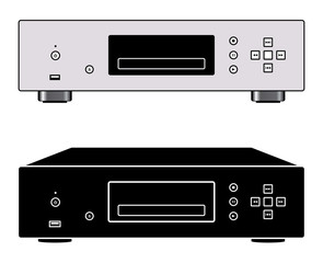 Obraz premium Digital music player. Audio equipment. Vector illustration