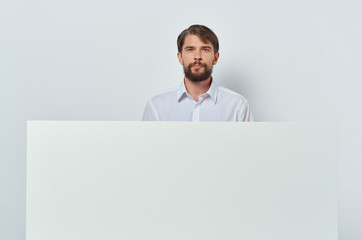 male beard on an isolated white background