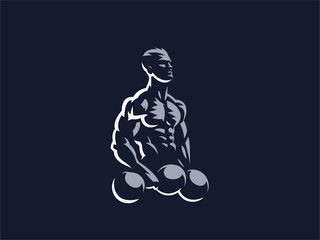 Sport. Sporty and athletic man.