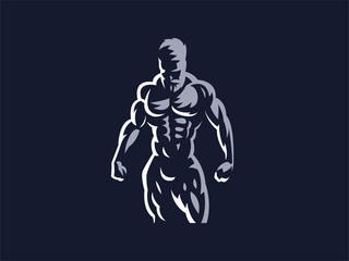 Sport. Sporty and athletic man.