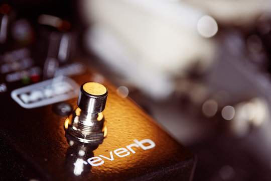 Photo of music gear - guitar reverb pedal.