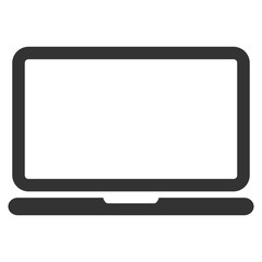 Vector laptop computer illustration. An isolated illustration on a white background.