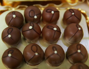 delicious chocolate pralines 