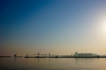 小名浜港の夕焼け