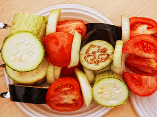 fresh vegetables spies for grill party