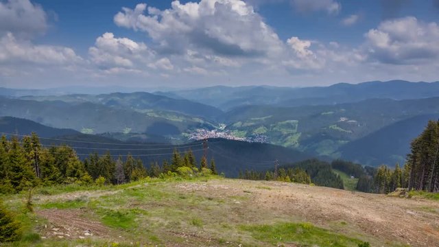 A timelapse of a clody sky next to Chepelare in the Bulgarian Rhodope Mountains.