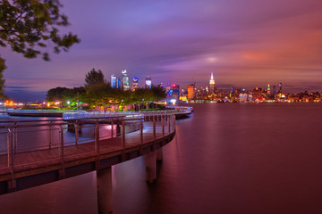 Fototapeta premium Manhattan at night, View from Hoboken,New York City,USA