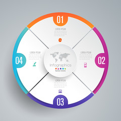 Infographics design vector and business icons with 4 options.